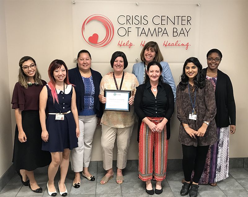 ►The Crisis Center of Tampa Bay’s Sexual Assault Services has been recertified for a two-year term to serve as the sole provider of forensic sexual assault victim services in Hillsborough County for ages 13 and up. 