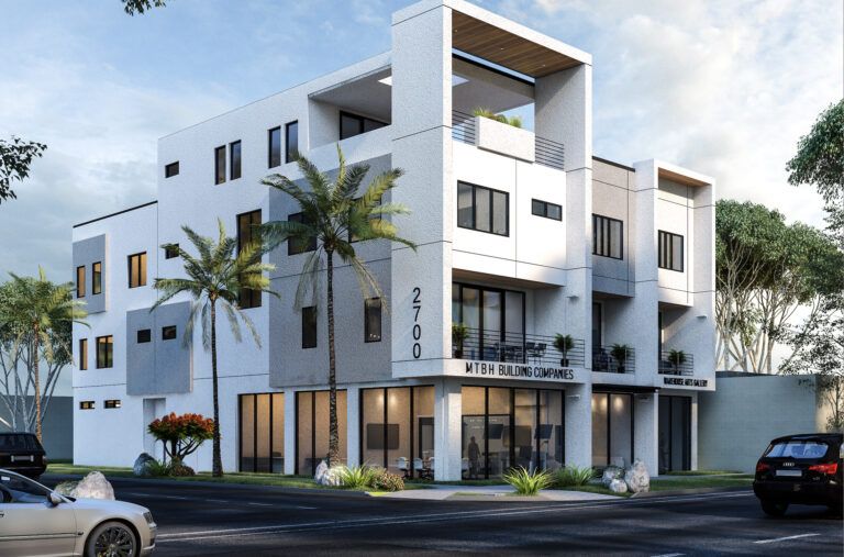 Rendering of 2700, a loft homes development in St. Petersburg’s Grand Central district, designed by Modern Tampa Bay Homes.