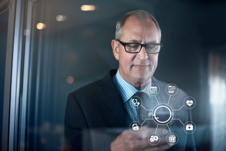 Communicating with his staff via the wireless network