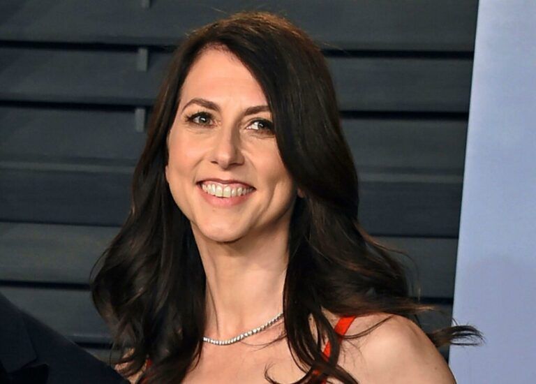 FILE - In this March 4, 2018, file photo, then-MacKenzie Bezos arrives at the Vanity Fair Oscar Party in Beverly Hills, Calif. Scott, philanthropist, author and former wife of Amazon founder Jeff Bezos, has married a Seattle science teacher. Dan Jewett wr