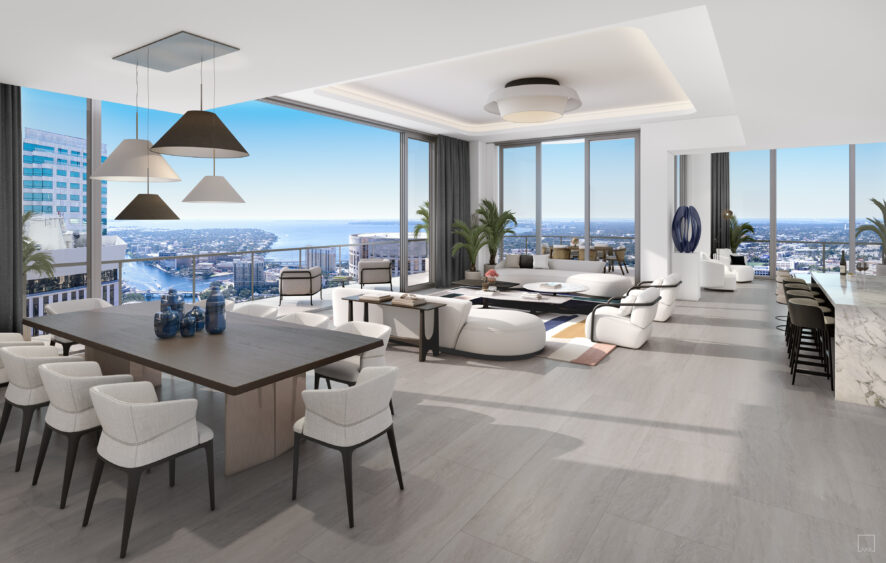 ONE Tampa Penthouse D Great Room