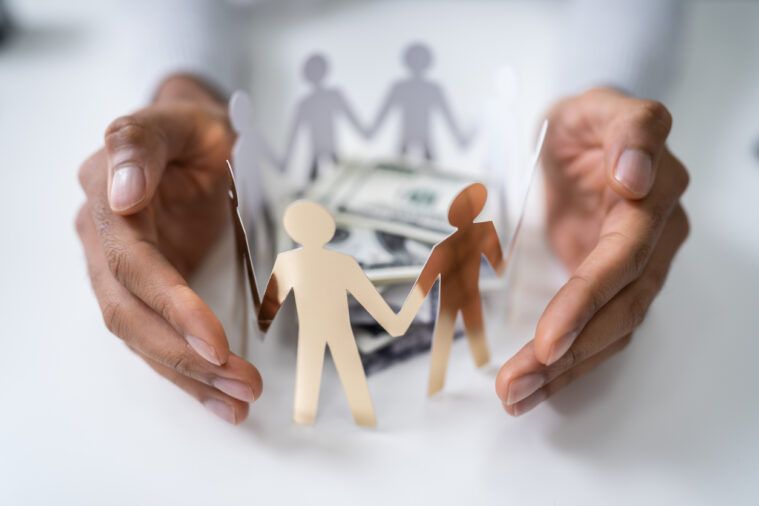 Protecting Stacked Banknotes Surrounded By Human Figures