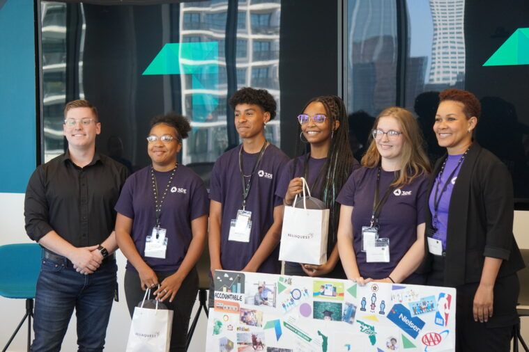 Gibbs HS 3de Students and Marian Coleman 3DE School Director and Reliaquest Employees