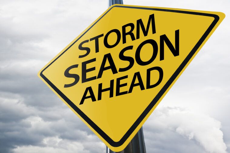 STORM SEASON AHEAD / Warning sign concept (Click for more)