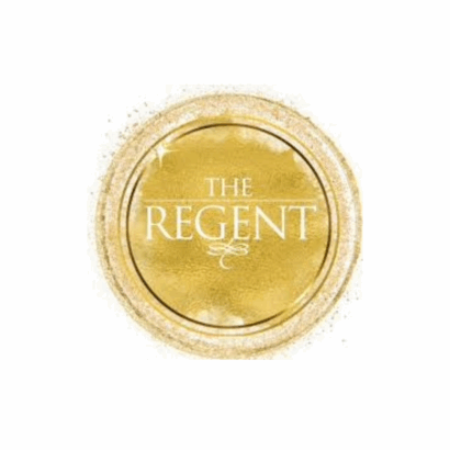 The Regent logo featuring a gold circular seal with elegant white text in the center.