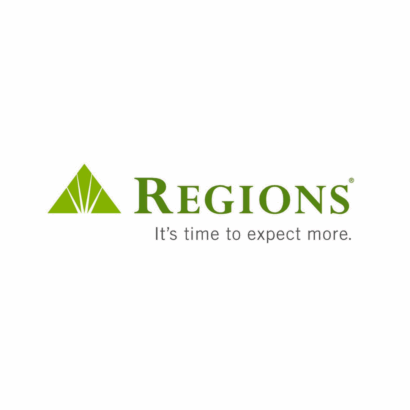 Regions Bank logo with the tagline “It’s time to expect more.”