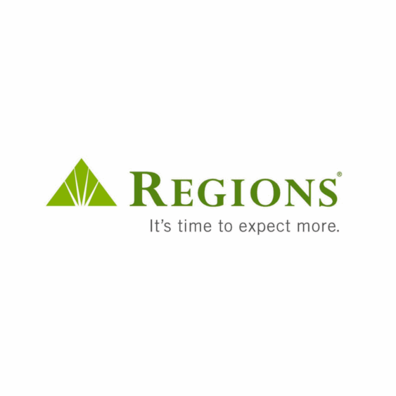 Regions Bank logo with the tagline “It’s time to expect more.”