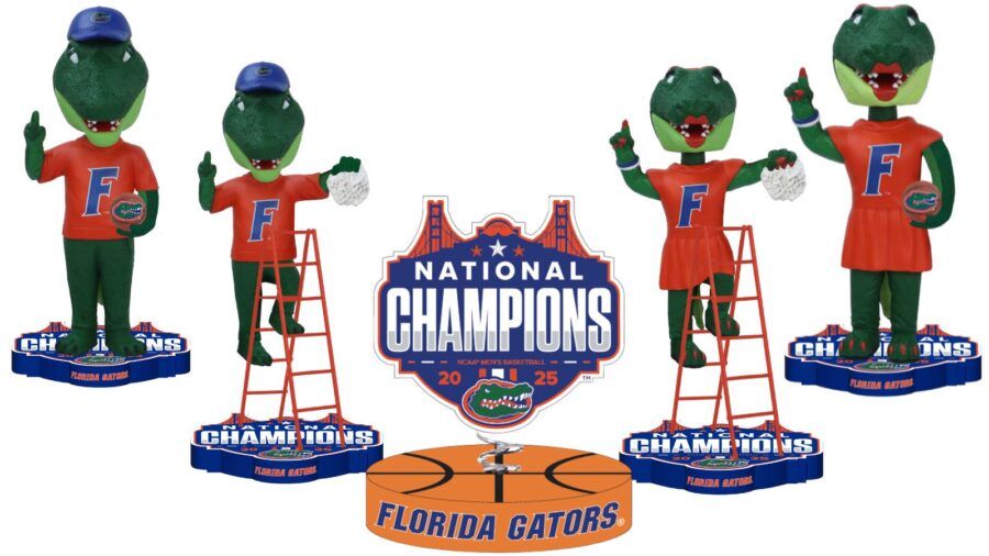 All 5 Florida Gators 2025 Men's Basketball National Champions Bobbleheads (5)