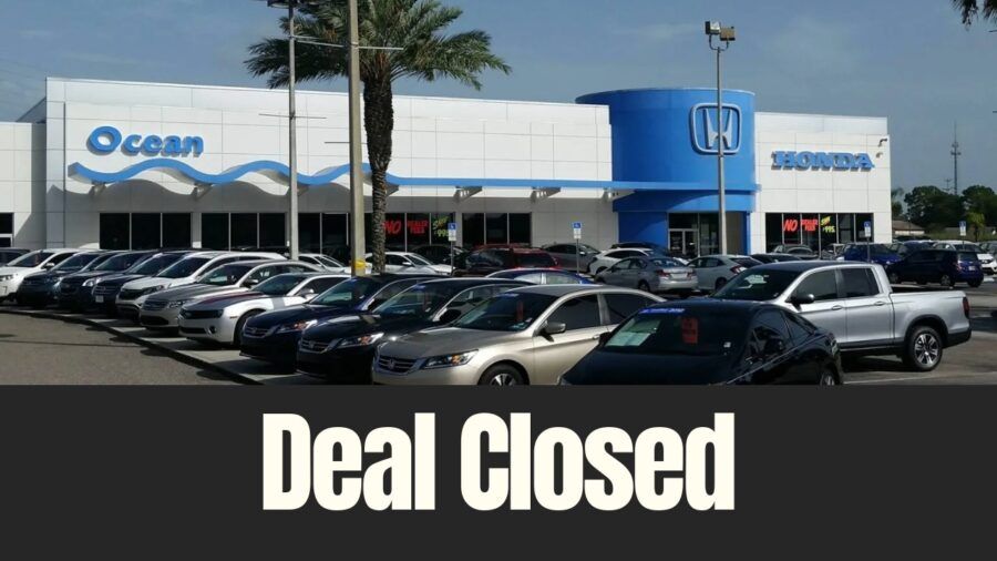 Exterior of Ocean Honda in Port Richey prior to its acquisition by Morgan Automotive Group.