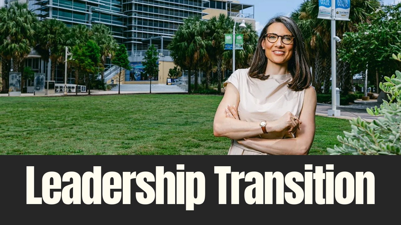 Audrey Chapuis stands along Tampa’s Riverwalk ahead of her appointment as president and CEO of the Tampa Bay History Center.