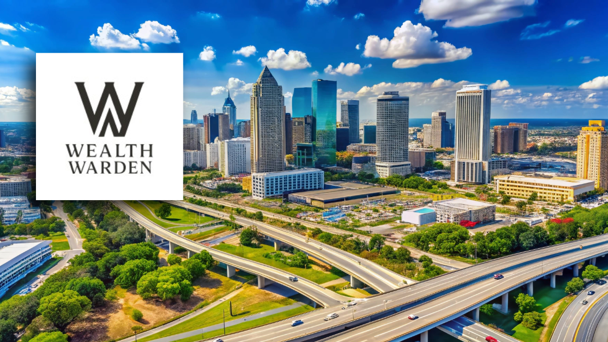 A view of downtown Tampa’s skyline with the Wealth Warden Partners logo overlayed, representing the firm’s headquarters expansion and investment in the region’s financial sector.