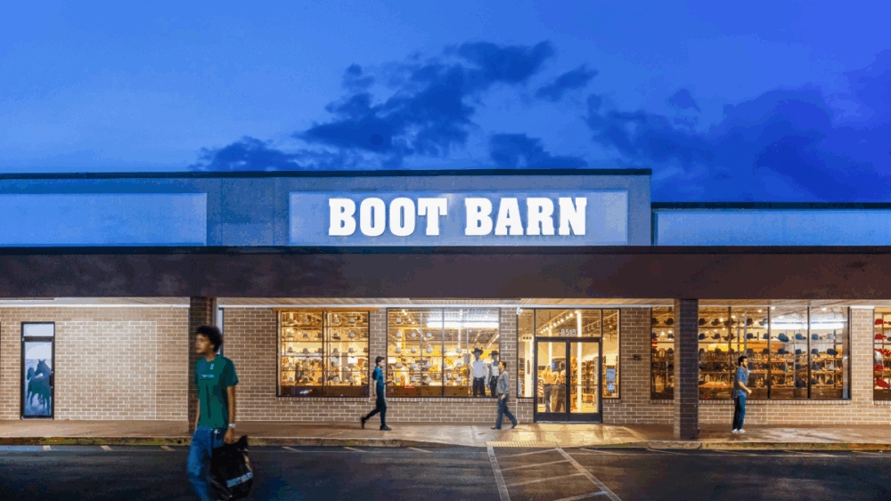 Boot Barn storefront at Buccaneer Square in Tampa, Florida