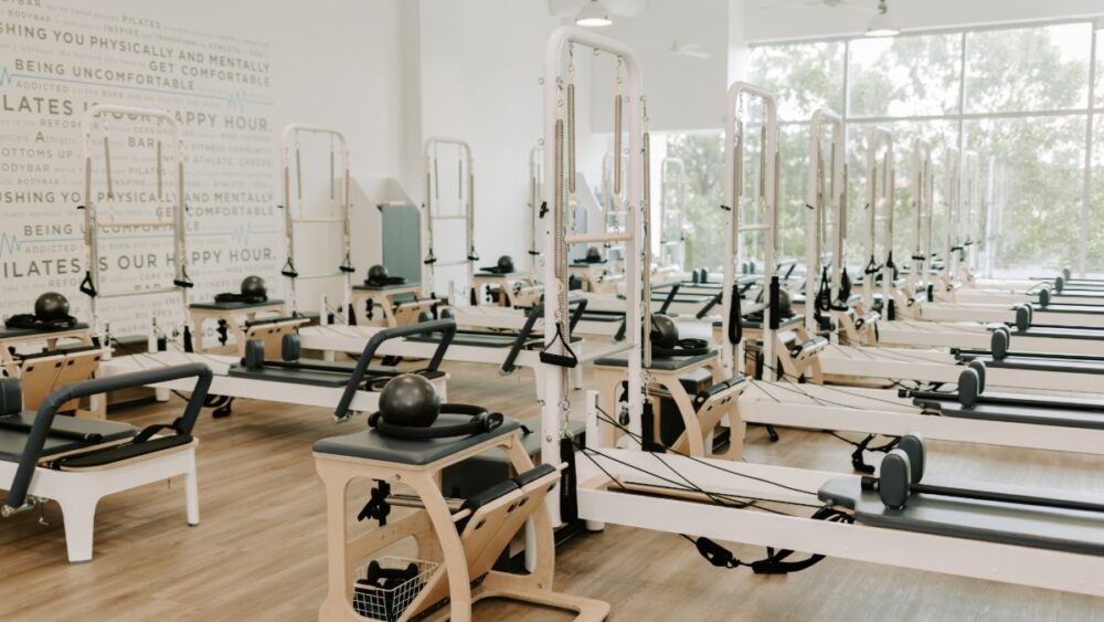 Pilates reformer and equipment setup at BODYBAR Pilates studio