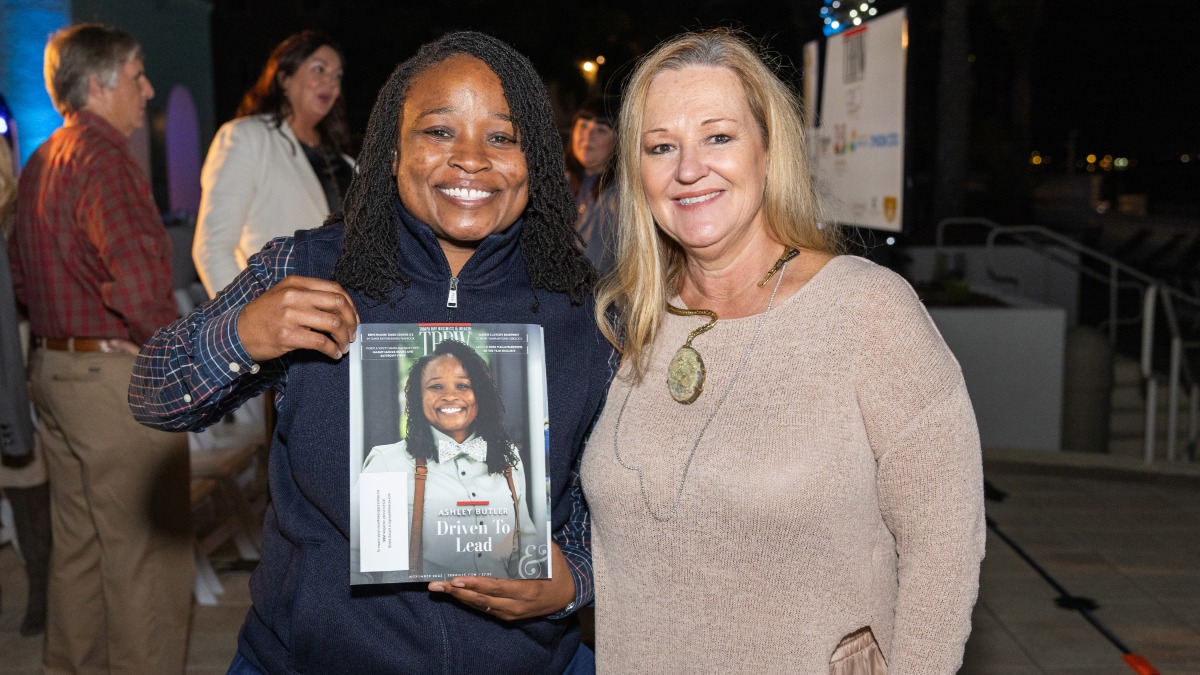 Guests gather at Aqua at Westshore Yacht Club during TBBW’s CEO Connect event with Ashley Butler.