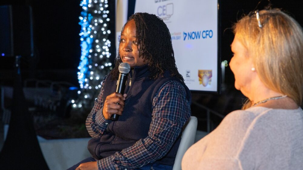 Guests gather at Aqua at Westshore Yacht Club during TBBW’s CEO Connect event with Ashley Butler.