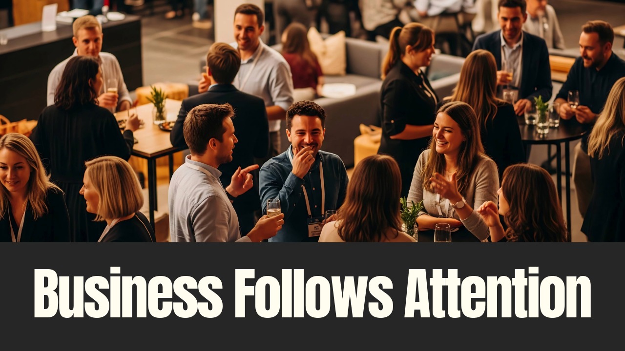 Business professionals networking and talking at a social event