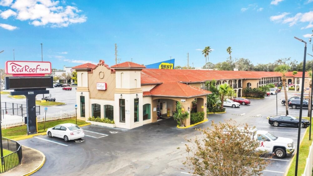 Exterior of the 74-room Red Roof Inn Orlando South near the Florida Mall, sold for $5.65M