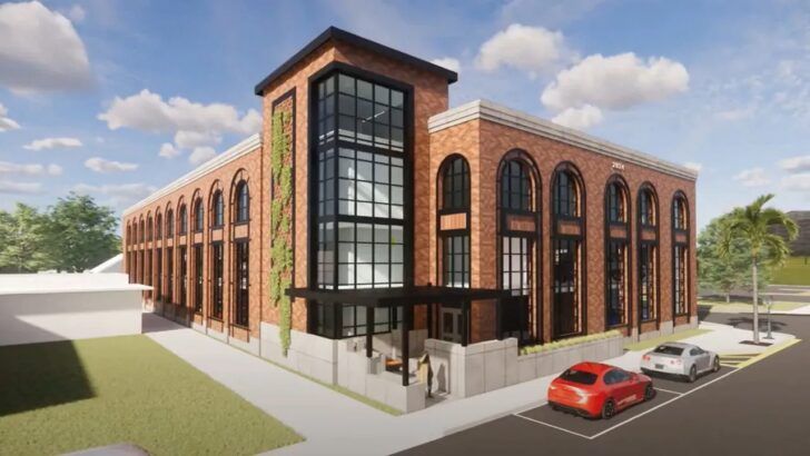 Rendering of the Lions World Vision Institute Vision Health Center planned for Ybor City, a 30,000-square-foot pediatric-focused vision care facility.