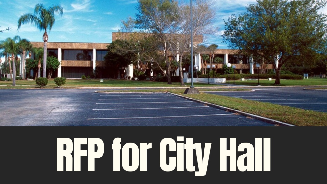 Exterior view of Largo City Hall, the municipal campus targeted for redevelopment under a newly issued RFP.
