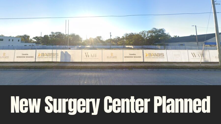 The cleared site at 4040 Henderson Blvd. in South Tampa where plans have been filed for a two-story medical surgery center.