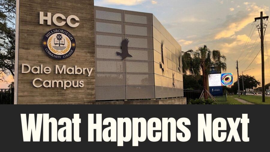 Hillsborough Community College’s Dale Mabry Campus in Tampa ahead of a board vote on a nonbinding memorandum tied to a proposed Rays stadium development.