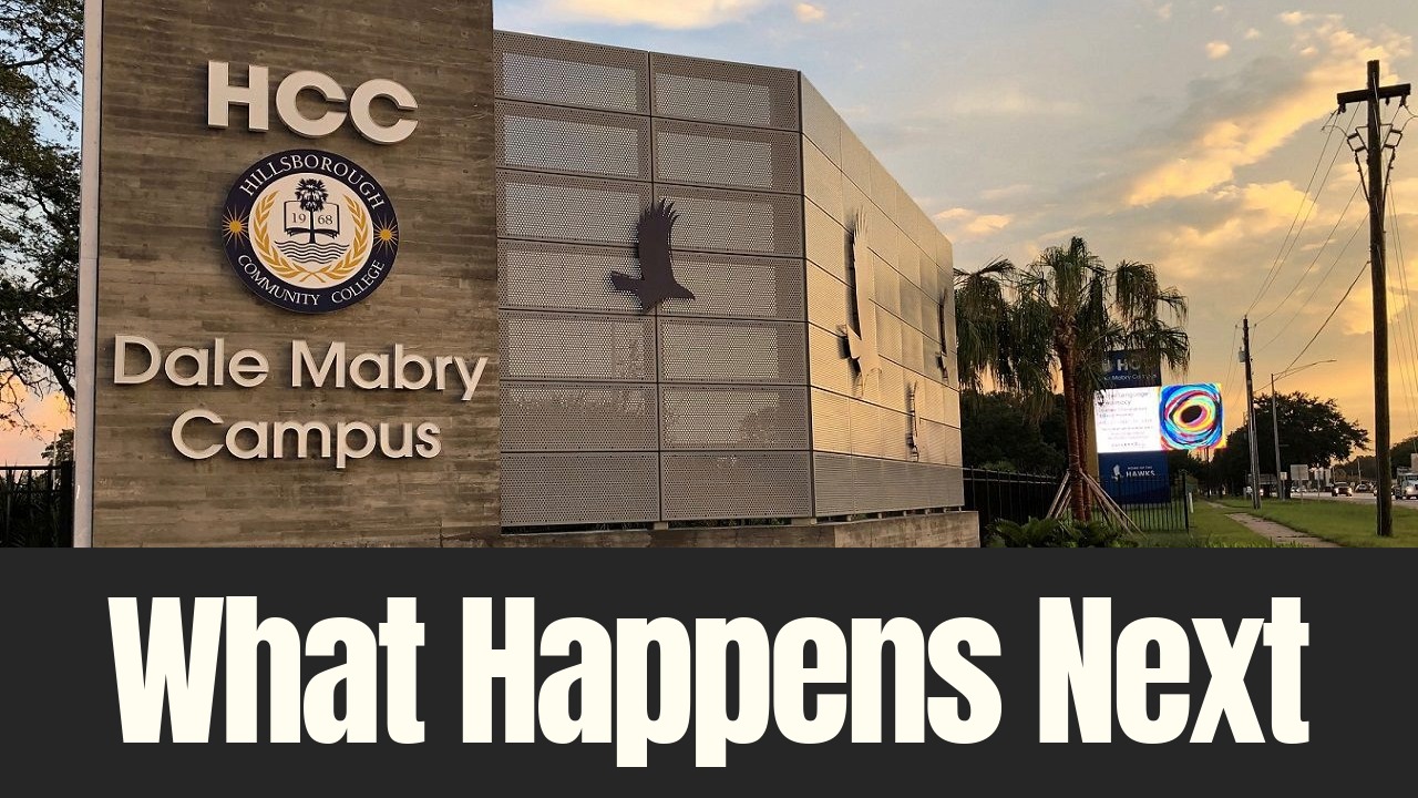 Hillsborough Community College’s Dale Mabry Campus in Tampa ahead of a board vote on a nonbinding memorandum tied to a proposed Rays stadium development.