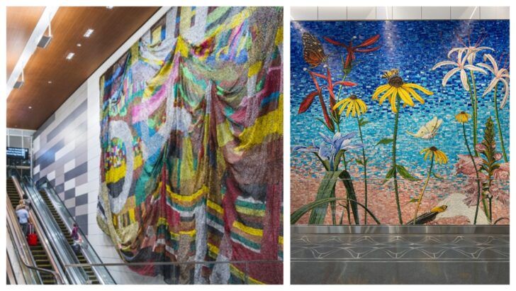 Public art installations inside Tampa International Airport terminals