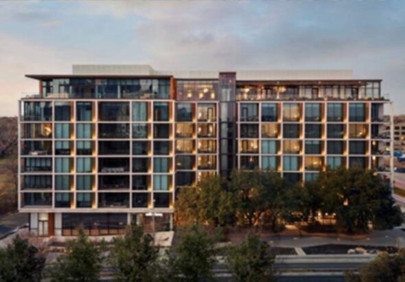 Rendering of a mid-rise hotel building included in the MOSI-area redevelopment concept in Tampa.