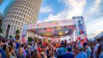 Crowd at Gasparilla Music Festival performance in downtown Tampa