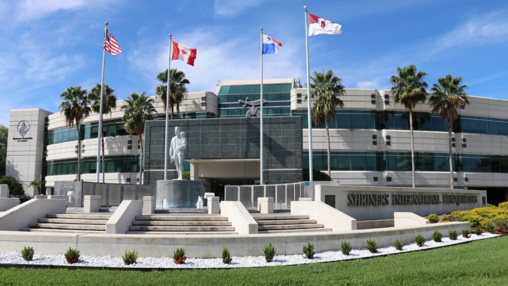 Shriners International headquarters building on Rocky Point Drive in Tampa.