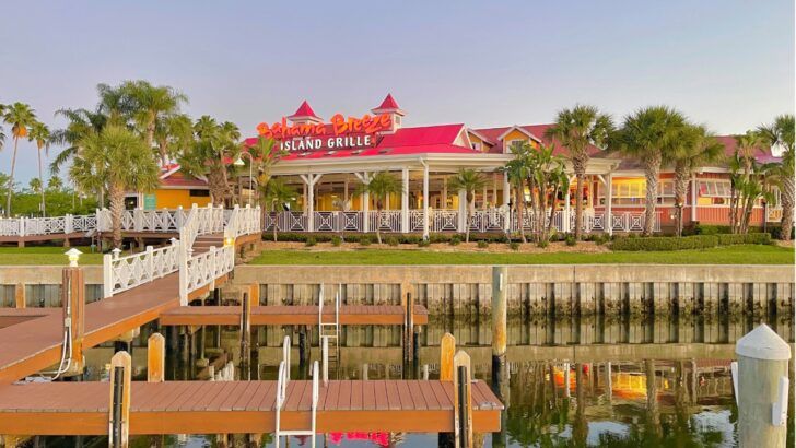 Exterior of the Bahama Breeze restaurant on Rocky Point Drive East in Tampa, located along the waterfront and slated for conversion to a new restaurant concept.