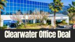 Exterior of Northside Square, a three-story office building along U.S. 19 in Clearwater, Florida, sold for $5.8M.