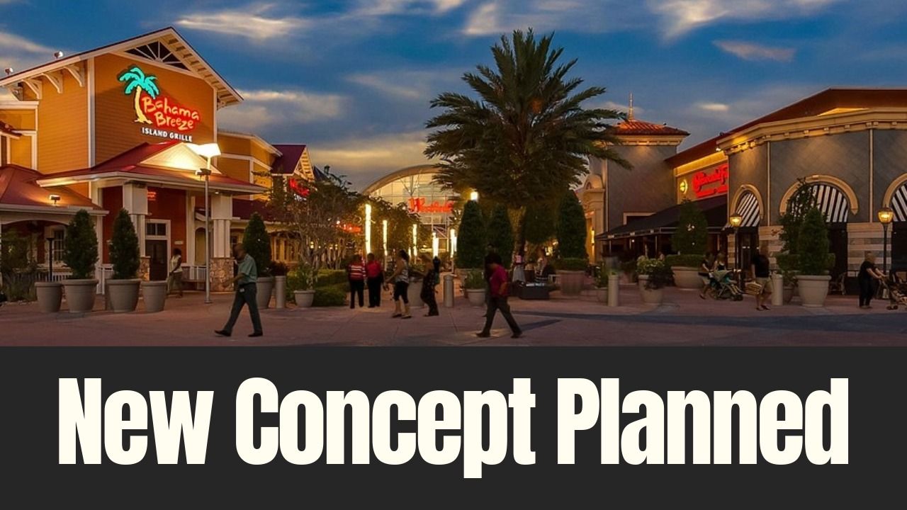 Exterior of a Bahama Breeze restaurant at a Tampa Bay shopping center, where the location is slated for conversion to a new restaurant concept.