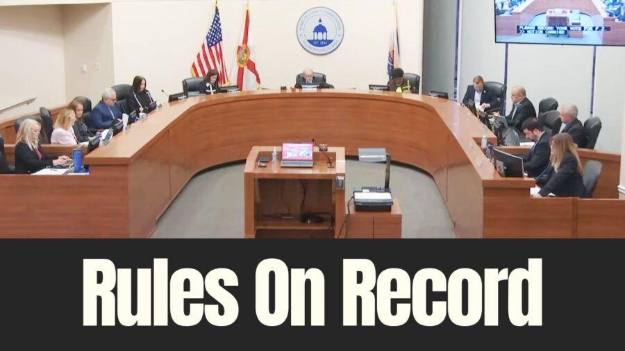 Hillsborough County commissioners meet at the dais during a public session discussing next steps in Rays stadium negotiations.