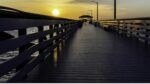 Ballast Point Park pier at sundown in Tampa, Florida
