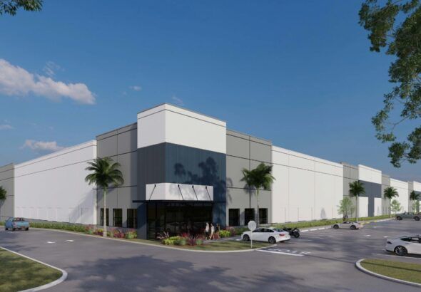 Rendering of the planned 136,714-square-foot warehouse at New Tampa Commerce Center in Thonotosassa near U.S. 301 and Interstate 75.
