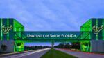 University of South Florida campus entrance over Fowler Avenue in Tampa