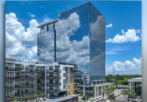 Midtown East office tower rising above the Midtown Tampa mixed-use district
