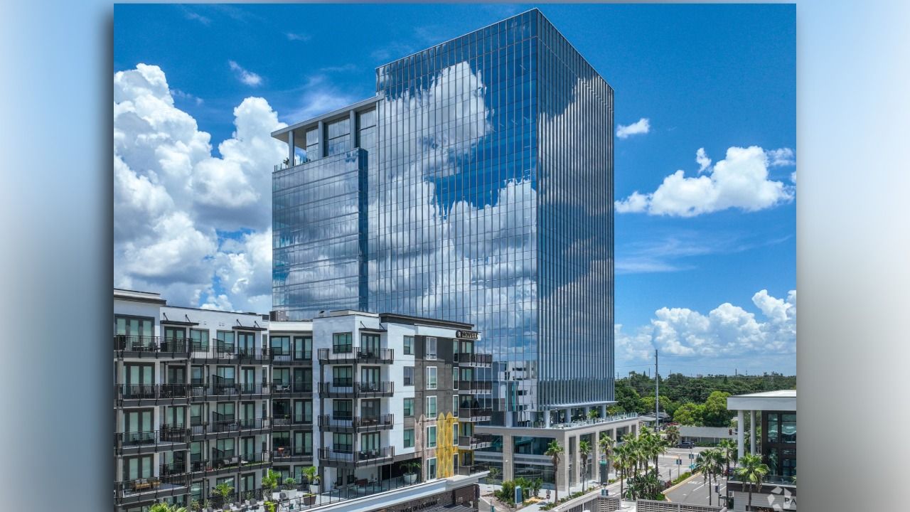 Midtown East office tower rising above the Midtown Tampa mixed-use district