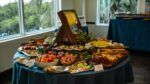 Charcuterie and brunch buffet display at Oystercatchers overlooking Tampa Bay