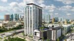Rendering of DoMo at Cass Square, a mixed-use apartment tower with workforce housing in downtown Tampa