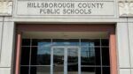Hillsborough County Public Schools headquarters building entrance in Tampa