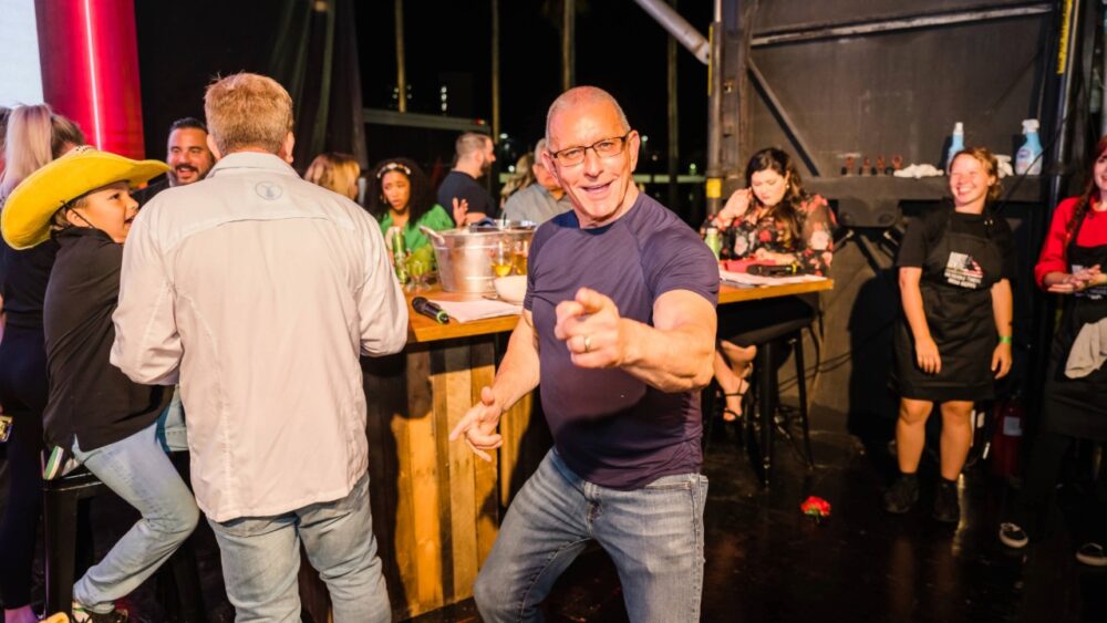 Chef Robert Irvine interacts with guests during a Tampa Bay Wine & Food Festival event.