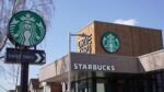 Starbucks drive-thru location with exterior signage and building facade