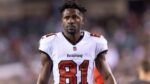 Antonio Brown in Tampa Bay Buccaneers uniform during an NFL game