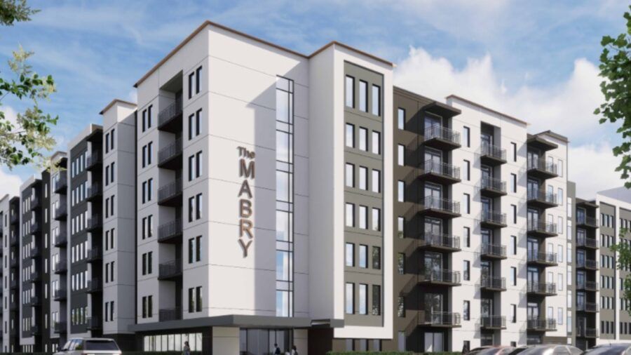 Rendering of The Mabry apartment building, a seven-story residential project planned for North Dale Mabry Highway in Tampa’s Westshore district