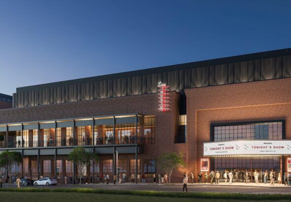Rendering of planned Live Nation music venue at Gasworx in Ybor City