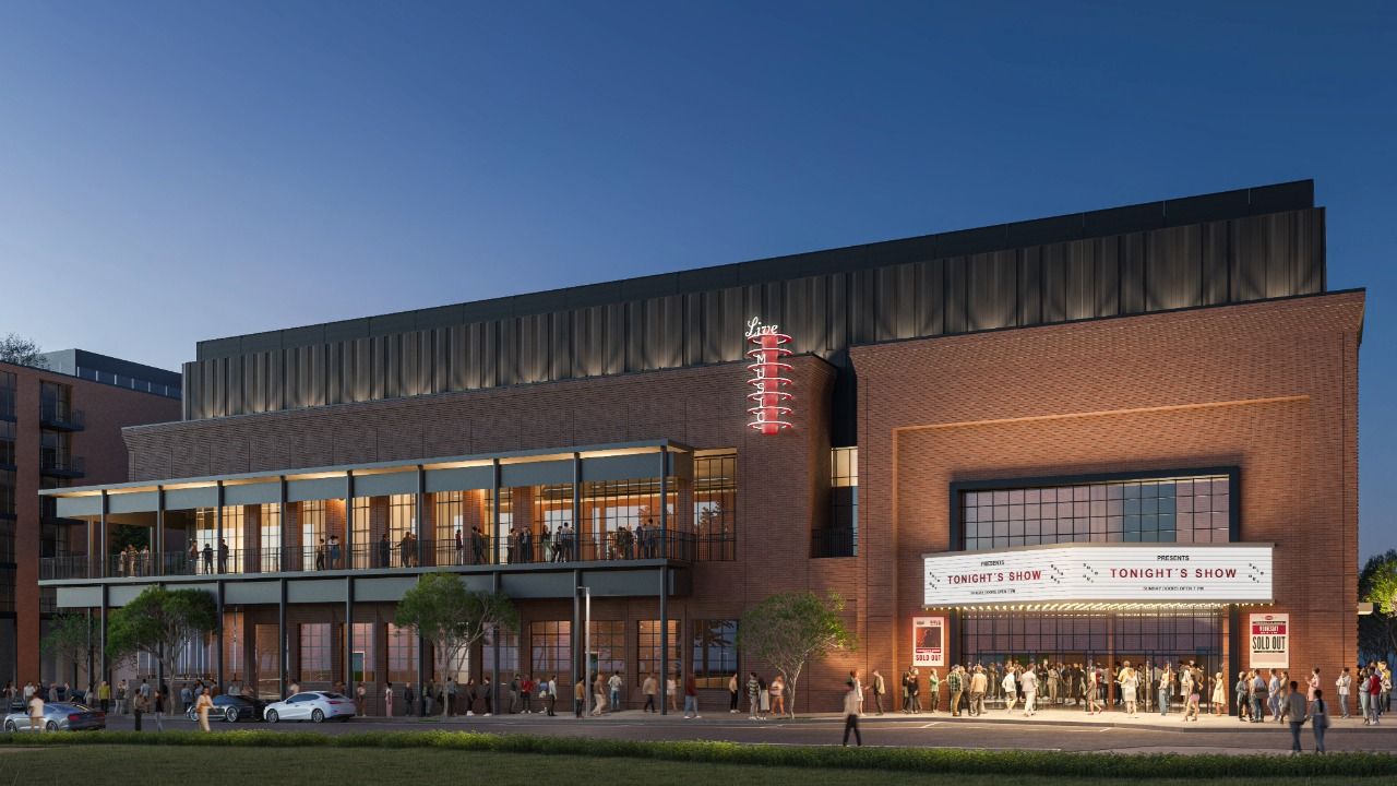 Rendering of planned Live Nation music venue at Gasworx in Ybor City