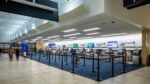 Check-in counters at Tampa International Airport terminal
