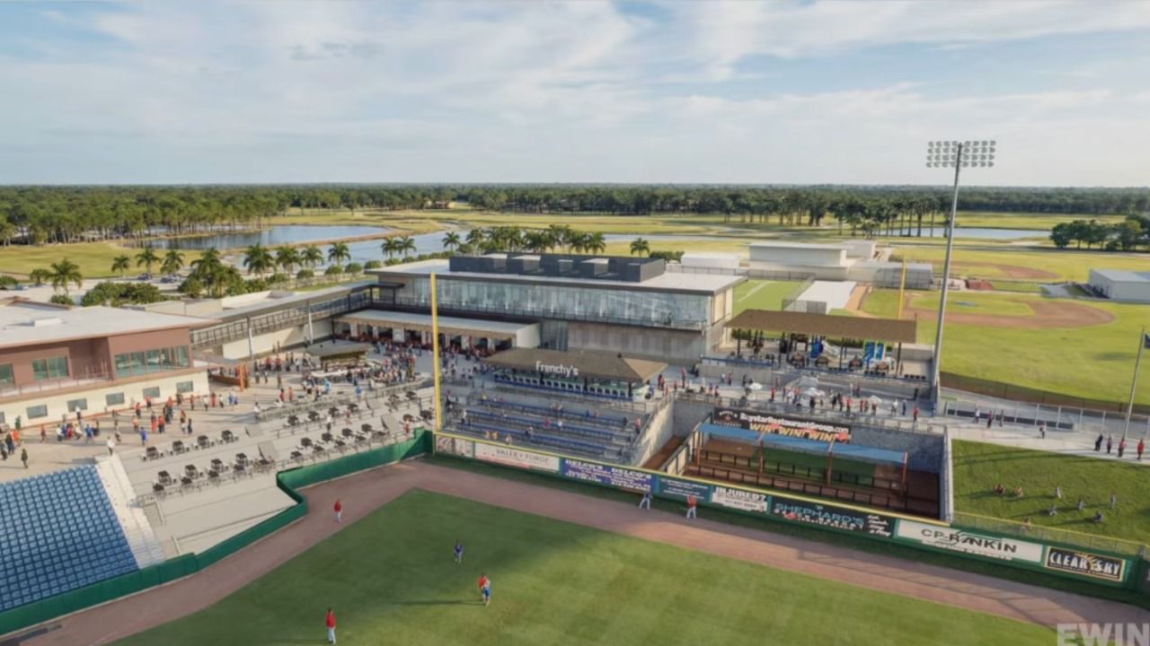 Rendering of expanded outfield concourse with seating and fan gathering areas